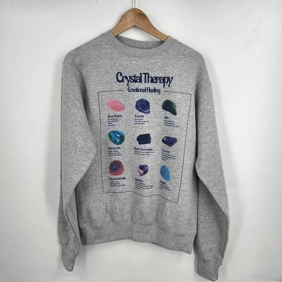 Altru Women's Crystal‎ Therapy Crew Neck Long Sleeve Sweatshirts Size S NWOT - Picture 2 of 10